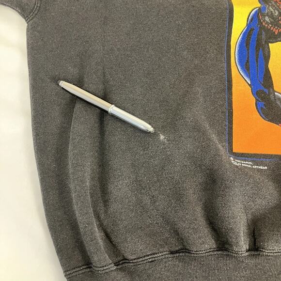 SPIDER-MAN Vintage 1993 Crewneck Pullover Sweatshirt Size XL Black - Picture 10 of 14